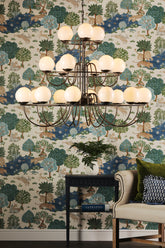 Nebula 21 Light Chandelier Antique Brass
